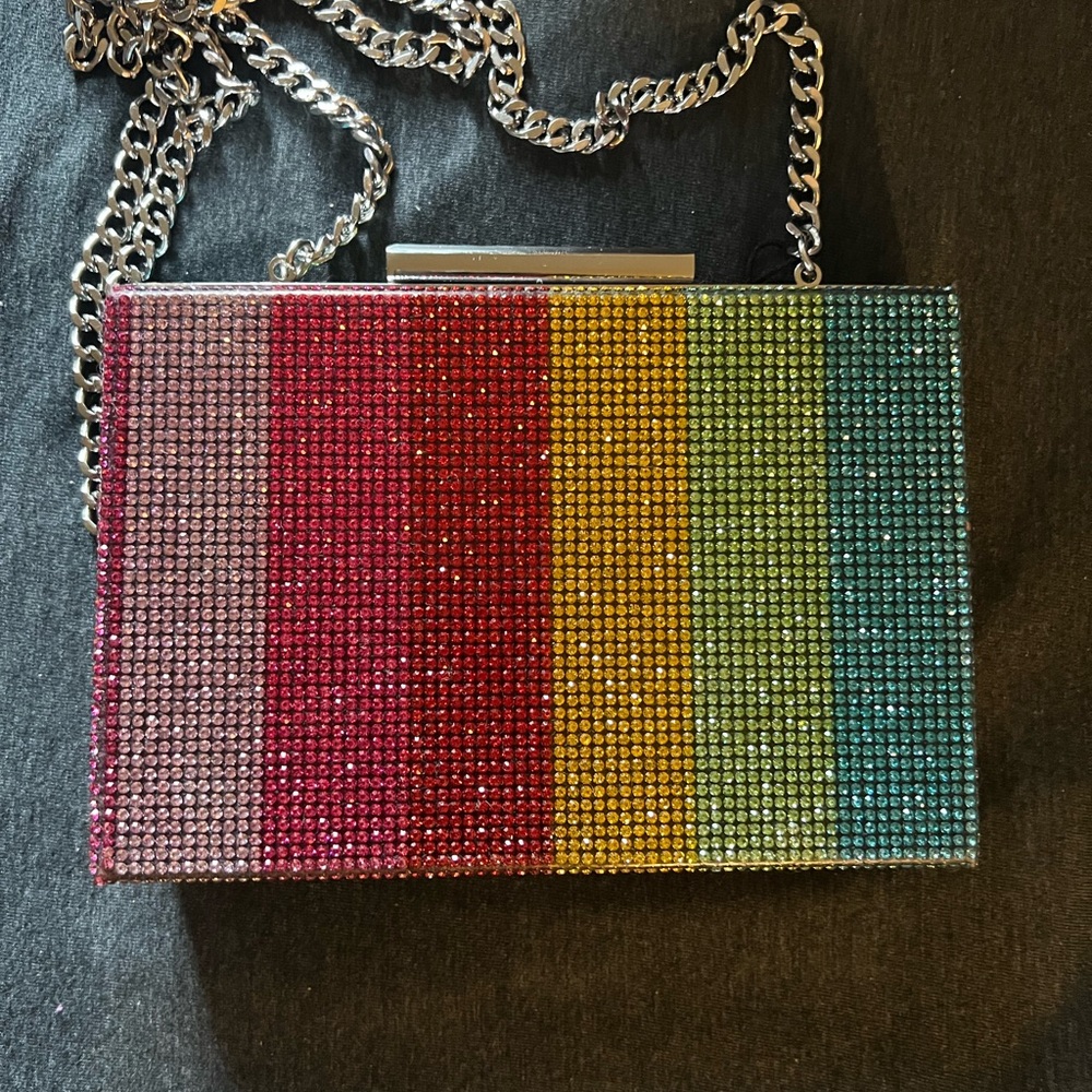 Zara rainbow strip bag
